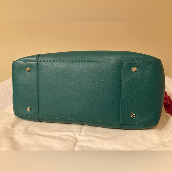 Green Tory Burch Robinson Double Zip Tote - Picture 8 of 14